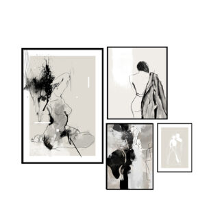 GALERIA PLAKATÓW BEŻOWE PRZEBUDZENIE / 4 sztuki / 61x91cm