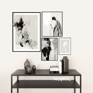 GALERIA PLAKATÓW BEŻOWE PRZEBUDZENIE / 4 sztuki / 61x91cm