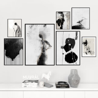 GALERIA PLAKATÓW CZARNY / 7 sztuk / 100x70cm