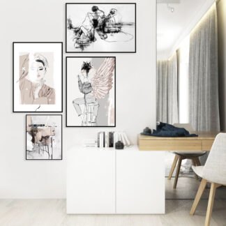 GALERIA PLAKATÓW PUDER I CZERŃ / 4 sztuki / 50x70cm