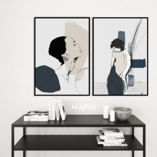 GALERIA PLAKATÓW GRANATOWE KOBIETY / 2 sztuki / 70x100 cm