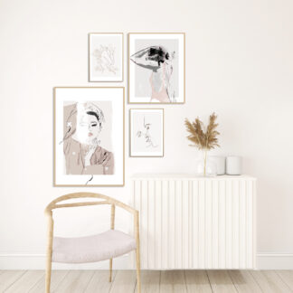 GALERIA PLAKATÓW PUDROWE KOBIETY / 4 sztuki / 50x70cm