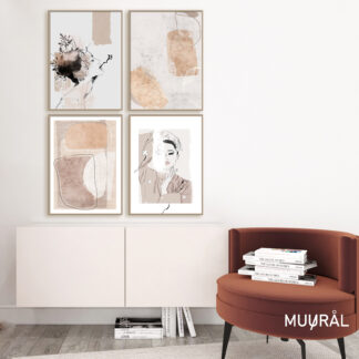 GALERIA PLAKATÓW BRZOSKWINIOWA / 4 sztuki / 50x70cm