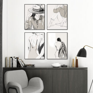 GALERIA PLAKATÓW GIRLS / 4 sztuki /40x50cm