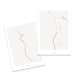 Dwie grafiki Minimal na papierze 30x40 cm