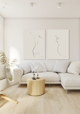 MINIMAL NO.5 BEŻ na płótnie