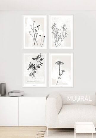 GALERIA PLAKATÓW FLORAL M 4 sztuki / 50x70 cm