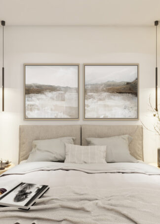 GALERIA OBRAZÓW NA PŁÓTNIE W OPRAWIE: VINTAGE VIEW / 2 sztuki / 80x80cm