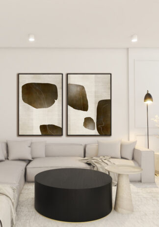 GALERIA PLAKATÓW BRĄZOWE ABSTRAKCJE / 2 sztuki / 70x100 cm