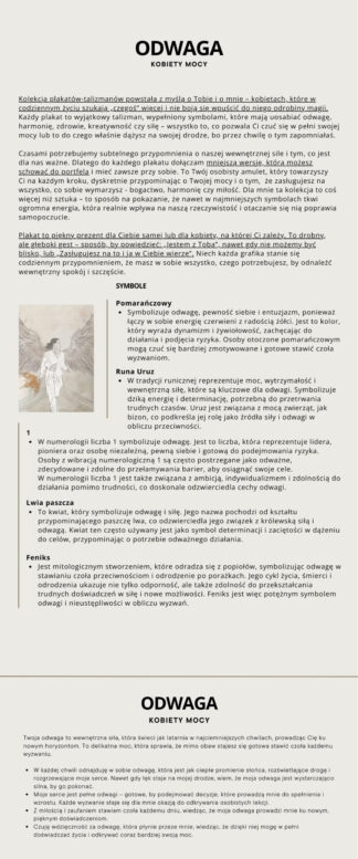Talizman: ODWAGA (plakat z ramką + miniaturka)