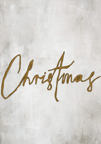 Beżowo-złoty napis Christmas